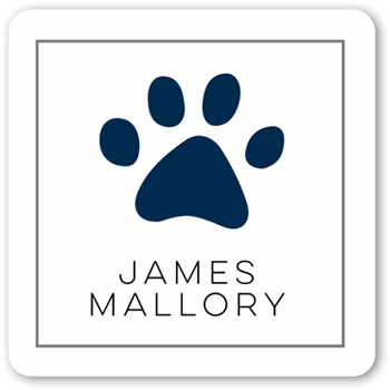 Stamped Paw Stickers, StickersNavy