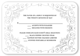 whimsical scrolls wedding response card