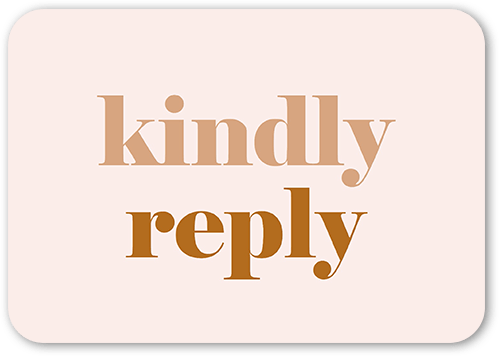 Bold Rehearsal Wedding Response Card, Pink, 100% Recycled Cardstock , Rounded, Chenille