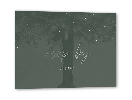Beige Wedding RSVP Card