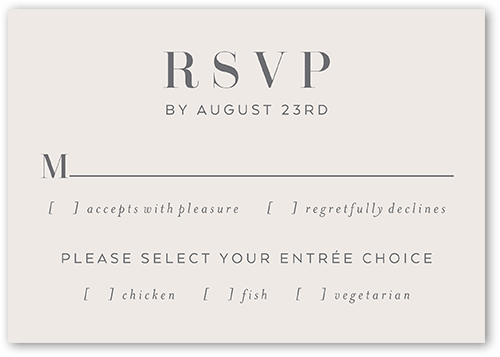 Shimmering Style Wedding Response Card, White, Matte, Pearl Shimmer Cardstock, Square, White