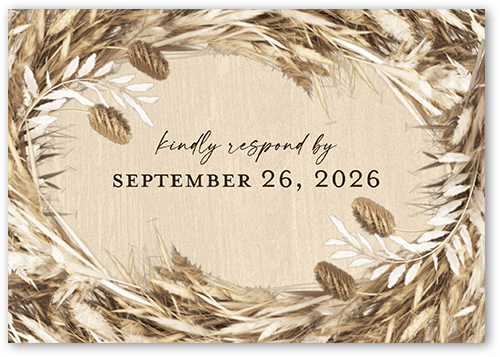 Uniting Union Wedding Response Card, Beige, Matte, Pearl Shimmer Cardstock, Square