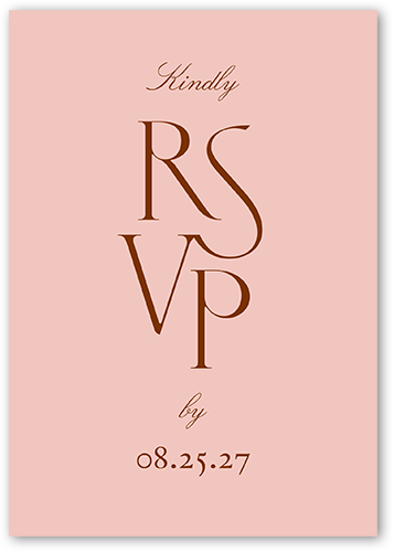 Big Request Wedding Response Card, Pink, Matte, Pearl Shimmer Cardstock, Square