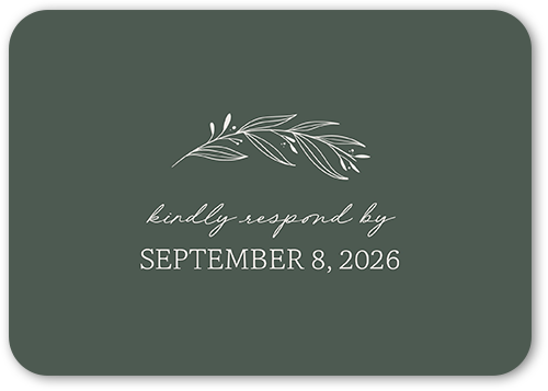 Artful Arches Wedding Response Card, Beige, Matte, Signature Smooth Cardstock, Rounded