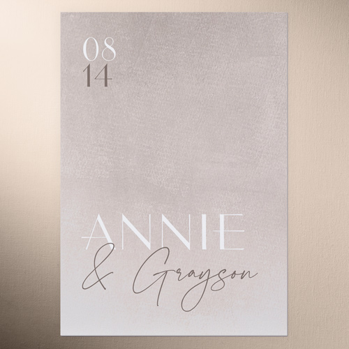 Modern Grace Wedding Response Card, Pink, Matte, Pearl Shimmer Cardstock, Square
