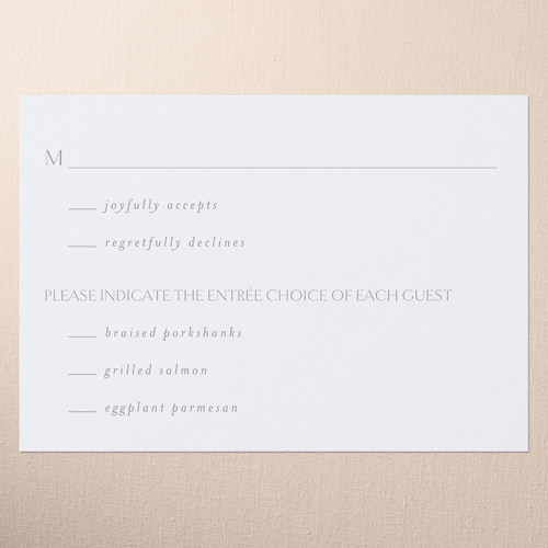 Snapshot Serenity Wedding Response Card, White, Matte, Signature Smooth Cardstock, Square
