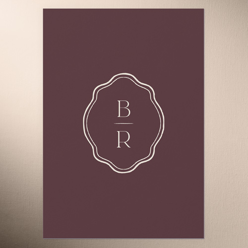 Luminous Border Wedding Response Card, none, Red, Matte, Signature Smooth Cardstock, Square, Rich Burgundy