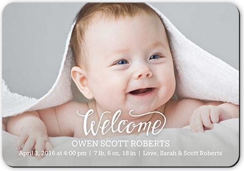 welcome baby announcement