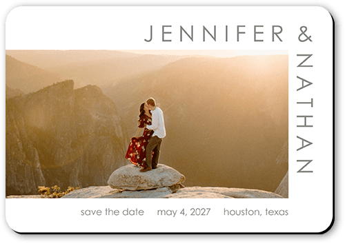 Around The Corner Save The Date, none, White, Magnet, Write Your Own, Matte
