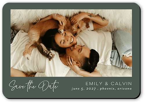 Styled Softly Save The Date, Green, Magnet, Matte