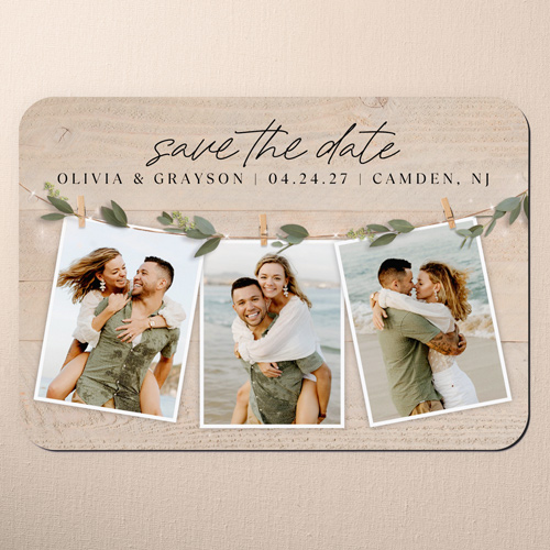 Charming Clips Save The Date, Beige, Magnet, Matte