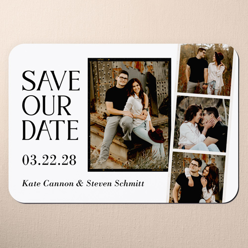 Graceful Film Save The Date, White, Magnet, Matte