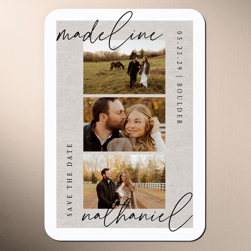 Unique Union Save The Date, Beige, Magnet, Matte, Wheat