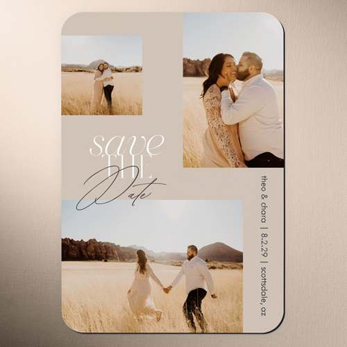 Subtle Chic Save The Date, Beige, Magnet, Matte, Wheat
