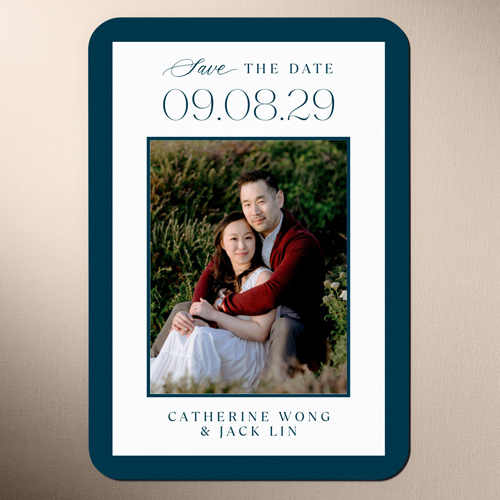 Extravagant Rendezvous Save The Date, Blue, Magnet, Matte, Navy