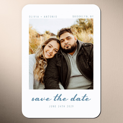 Humble Photo Save The Date, Blue, Magnet, Matte, Marine Layer