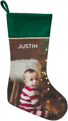 Photo Gallery Christmas Stocking, Green, Multicolor