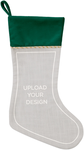 Upload Your Own Design Christmas Stocking, Green, Multicolor