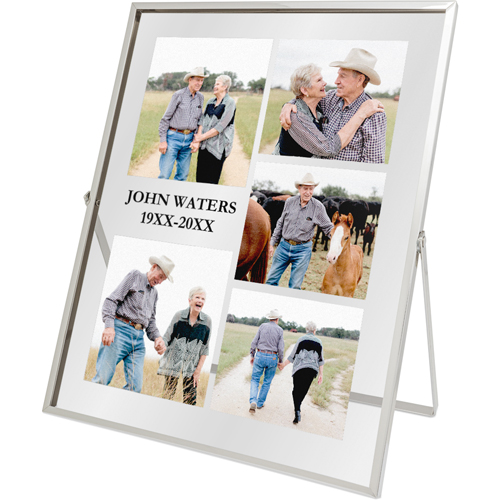 Gallery of Five Tabletop Floating Framed Print, 8x10, Silver, Multicolor