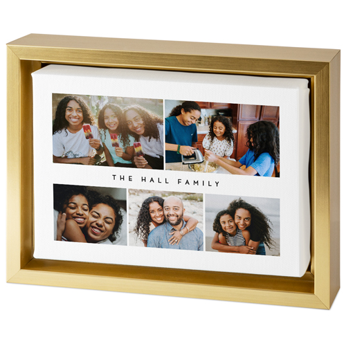 Caption Gallery of Five Tabletop Framed Canvas Print, 5x7, Gold, Tabletop Framed Canvas Prints, Multicolor, multi