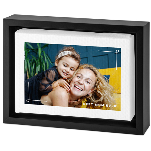 Doodle Corners Tabletop Framed Canvas Print, 5x7, Black, Tabletop Framed Canvas Prints, White