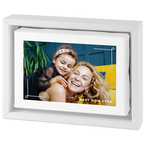 Doodle Corners Tabletop Framed Canvas Print, 5x7, White, Tabletop Framed Canvas Prints, White