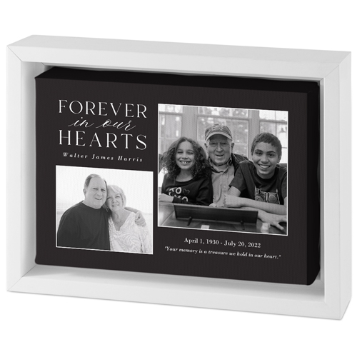 Everlasting Memory Tabletop Framed Canvas Print, 5x7, White, Tabletop Framed Canvas Prints, Gray