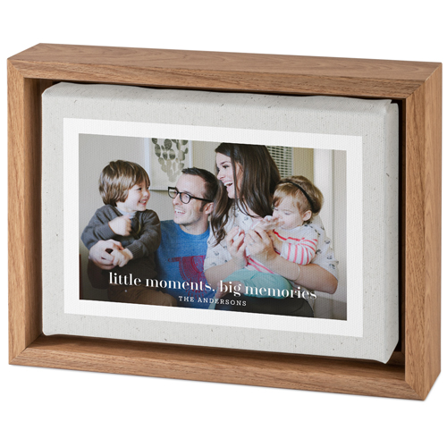 Modern Paper Frame Tabletop Framed Canvas Print, 5x7, Natural, Tabletop Framed Canvas Prints, Gray, gray