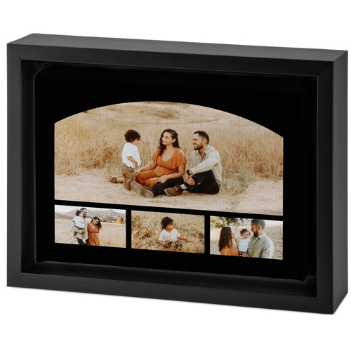 Stacked Arch Collage Tabletop Framed Canvas Print, 5x7, Black, Tabletop Framed Canvas Prints, Black