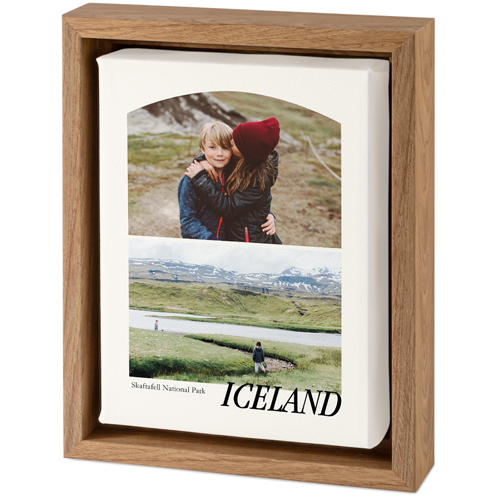 Travel Arch Collage Tabletop Framed Canvas Print, 5x7, Natural, Tabletop Framed Canvas Prints, White