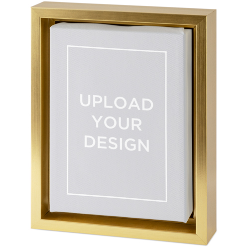 Upload Your Own Design Portrait Tabletop Framed Canvas Print, 5x7, Gold, Tabletop Framed Canvas Prints, Multicolor