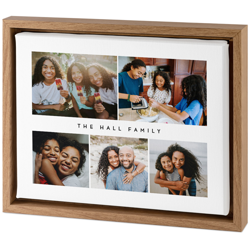 Caption Gallery of Five Tabletop Framed Canvas Print, 8x10, Natural, Tabletop Framed Canvas Prints, Multicolor