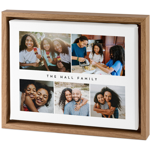Caption Gallery of Five Tabletop Framed Canvas Print, 8x10, Natural, Tabletop Framed Canvas Prints, Multicolor, multi