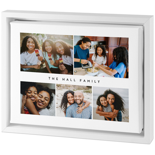Caption Gallery of Five Tabletop Framed Canvas Print, 8x10, White, Tabletop Framed Canvas Prints, Multicolor