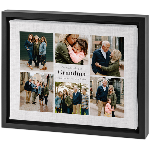 Text Box Gallery of Six Tabletop Framed Canvas Print, 8x10, Black, Tabletop Framed Canvas Prints, Multicolor