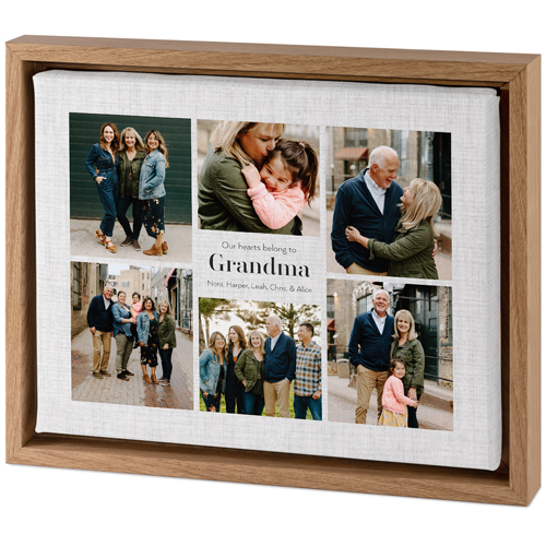 Text Box Gallery of Six Tabletop Framed Canvas Print, 8x10, Natural, Tabletop Framed Canvas Prints, Multicolor