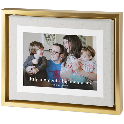 Modern Paper Frame Tabletop Framed Canvas Print, 8x10, Gold, Tabletop Framed Canvas Prints, Gray