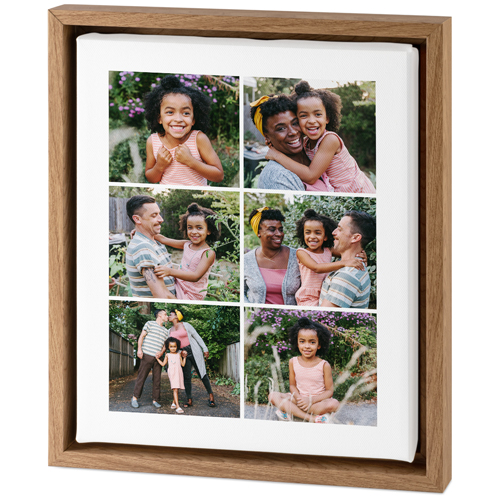 Grid Gallery Of Six Tabletop Framed Canvas Print, 8x10, Natural, Tabletop Framed Canvas Prints, Multicolor