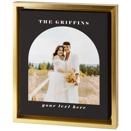 Archway Border Tabletop Framed Canvas Print, 8x10, Gold, Tabletop Framed Canvas Prints, Gray, charcoal