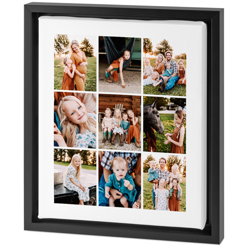 Grid Gallery Tabletop Framed Canvas Print, 8x10, Black, Tabletop Framed Canvas Prints, Multicolor