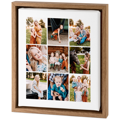 Grid Gallery Tabletop Framed Canvas Print, 8x10, Natural, Tabletop Framed Canvas Prints, Multicolor