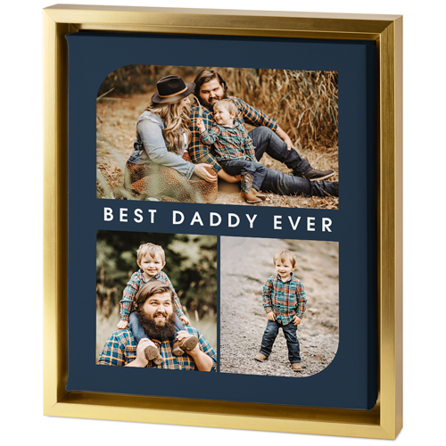 Rounded Edges Tabletop Framed Canvas Print, 8x10, Gold, Tabletop Framed Canvas Prints, Black