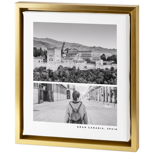 Stacked Gallery of Two Tabletop Framed Canvas Print, 8x10, Gold, Tabletop Framed Canvas Prints, Multicolor