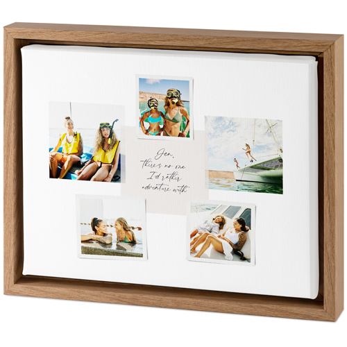 Handwritten Note Collage Tabletop Framed Canvas Print, 8x10, Natural, Tabletop Framed Canvas Prints, White