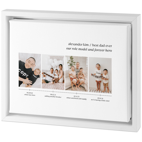 Timeline of Life Tabletop Framed Canvas Print, 8x10, White, Tabletop Framed Canvas Prints, White
