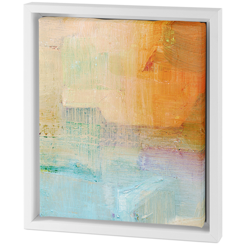 Orange Abstract Tabletop Framed Canvas Print, 8x10, White, Tabletop Framed Canvas Prints, Multicolor
