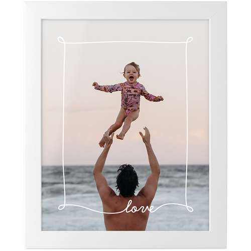 Love Border Tabletop Framed Prints, White, None, 8x10, White