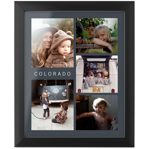 Minimalist Gallery of Five Tabletop Framed Prints, Black, None, 8x10, Multicolor, multi