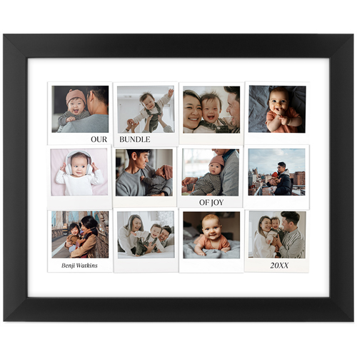 First Year Frames Tabletop Framed Prints, Black, None, 8x10, White