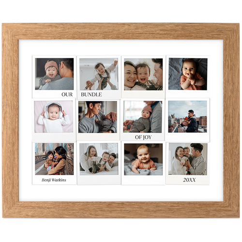 First Year Frames Tabletop Framed Prints, Natural, None, 8x10, White, white